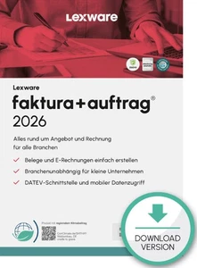 Lexware faktura+auftrag 2026 ABO-Lizenz 1PC (Win 10/11) 1 Jahr Laufzeit ESD - Bild 1 von 5