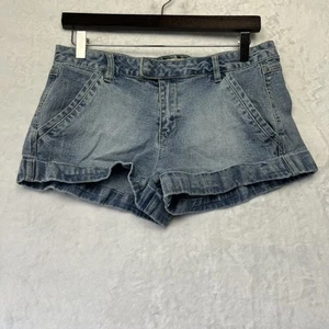vtg 90s Y2K MUDD Limbo Hip Hugger 9” Low Mid Rise Jean Shorts Sz 11 31” Waist - Picture 1 of 10