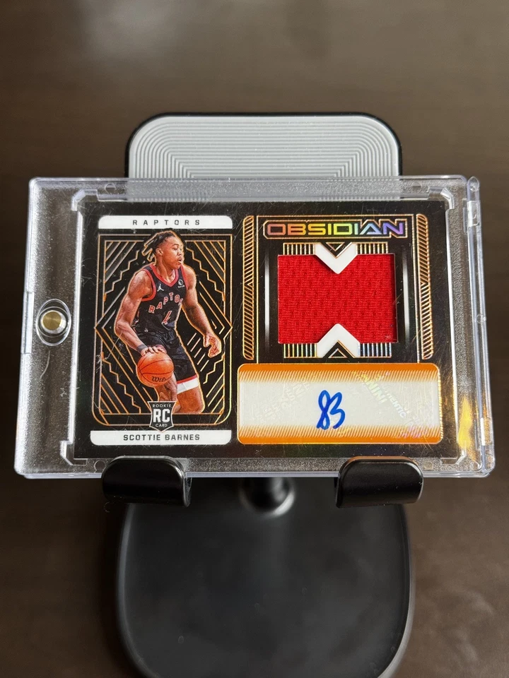 2021-22 Obsidian Scottie Barnes Electric Orange Auto Raptors RPA RC #/35 - Image 1 of 4