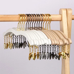10 Pack Lingerie Hangers with Metal Clips Imitation Plastic Grain Hangers - Picture 1 of 16