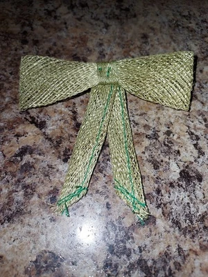 Anillos de servilleta de tela de colores naturales hechos a mano con bordes verdes - 5 piezas Foto 1 de 2