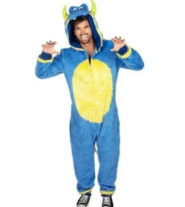 Tipsy Elves Unisex Monsterkostüm mit durchgehendem Reißverschluss und Kunstfellkapuze Größe Medium - Bild 1 von 2