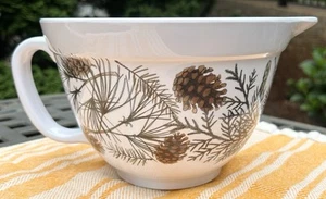 New Stonewall Kitchen Pine Melamine 2 Quart Qt Mixing Batter Bowl White Pancakes - Picture 1 of 7