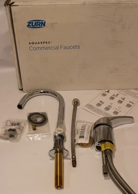 Zurn Z824B0-XL-17F - Single Control 2-Hole, 1-Handle Swing Spout Faucet - Chrome - Image 1 of 4