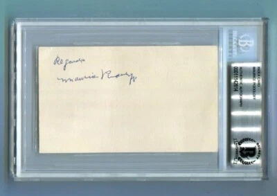 Maurice Podoloff Signed Index Card 3x5 Autographed 1st NBA Commissioner Beckett - Image 1 of 2