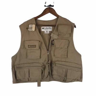 Chaleco táctico de pesca Columbia Sportswear vintage para hombre talla L/XL caqui Foto 1 de 4