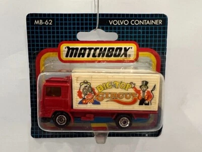 Matchbox MB-62 Volvo Container Big-Top Circus International Market Short Card - Image 1 of 4