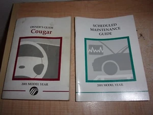 2001 Mercury Cougar Owner's Manual Maintenance Guide Books - Bild 1 von 2