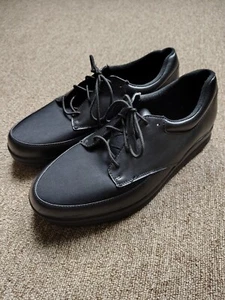 P.W. Minor Shoes Men's 9.5 Black Leather Lace Up Comfort Walking Casual - Picture 1 of 8