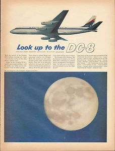 Original 1959 DC 8 Douglas Jetliner Vintage Print Ad  - Bild 1 von 1