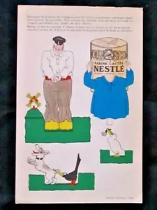 Carte à découper Meunier, moulin et animaux Nestlé Paris Années 20 - Picture 1 of 2