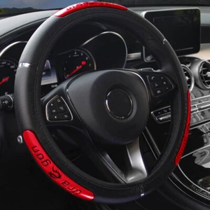 1x 15''/38cm PU Leather Car Steering Wheel Cover Anti-slip Protector Accessories - Picture 1 of 12