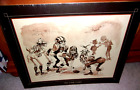 Vintage 70S Whimsy Print Poster 16X20 Nate Owens The Long Count Mip Rude Sepia