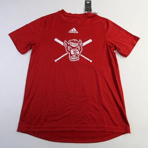 NC State Wolfpack adidas Climalite Short Sleeve Shirt Men's Red New Cover