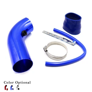 3'' 76mm Universal Car Cold Air Intake Filter Alumimum Induction Pipe Hose Kit - Picture 1 of 9