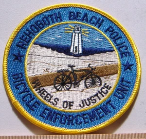 REHOBOTH BEACH P0LICE BICYCLE ENFORCEMENT DELAWARE FABRIC PATCH - Picture 1 of 1