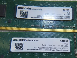 Mushkin Essentials – DDR3 Desktop DRAM – 8GB Memory Single Module DIMM – DDR3L-1 - Picture 1 of 3