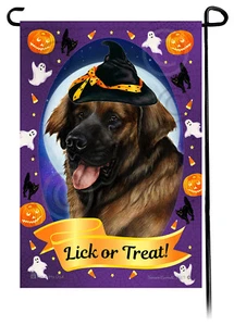 Halloween Garden Flag - Leonberger - Picture 1 of 1