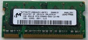 1Gb Micron 2Rx16 PC2 5300S MT8HTF12864HDY-667E1 446495-001 414046-001 - Imagen 1 de 2