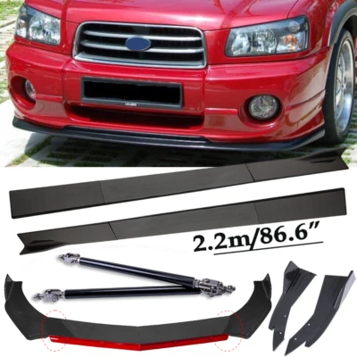 Front Bumper Lip Spoiler Side Skirt+Rear Lips Carbon Fiber For Subaru Forester Foto 1 de 4