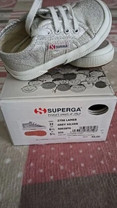 Superga 2750 Silver Scarpe Bambina Sneakers Casual 22 usata - Foto 1 di 4