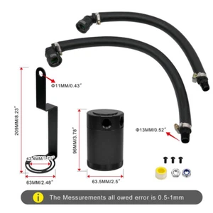 Oil Separator 3.0 Oil Catch Can for 2021-2022 Durango Hellcat Charger Challenger - Picture 1 of 5
