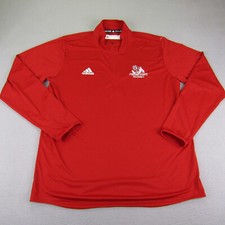 Fresno State Bulldogs Sweater Mens XLT Red Adidas Pullover 1/4 Zip Volleyball