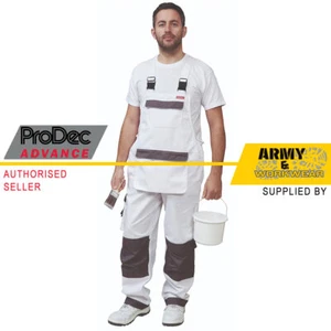 ProDec Advance Mens Painters Decorators Bib & Brace Overalls Knee Pad Pockets - Picture 1 of 8