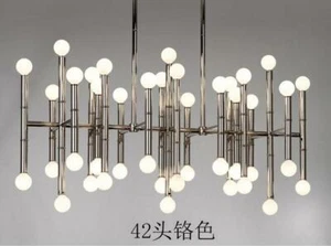 Modern Bamboo Chandelier E14 Light Ceiling Lamp Dining Room Lighting Fixtures - Picture 1 of 14