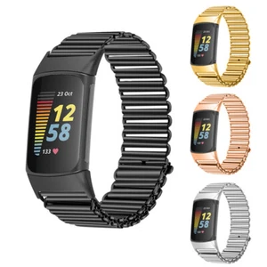 Pulsera de acero inoxidable para Fitbit Charge 6 5 correa de reloj inteligente correa de eslabones de muñeca - Imagen 1 de 36