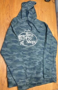 Felpa con cappuccio uomo Bass Pro Shops grande verde mimetica maniche lunghe - Foto 1 di 5