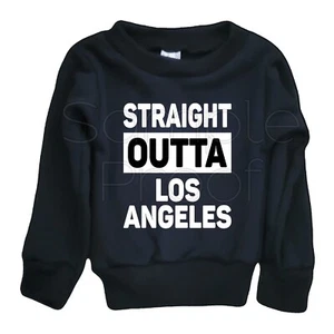 Toddler Boy Girl Sweatshirt Straight Outta Los Angeles Halloween Funny Horror - Picture 1 of 2