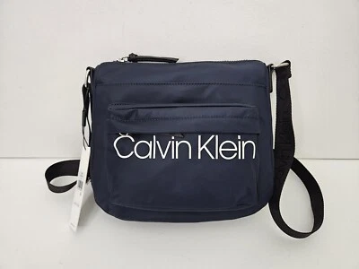 Bolso Bandolera Pequeño Calvin Klein Para Mujer CK Sólido Azul Marino Nylon Foto 1 de 4