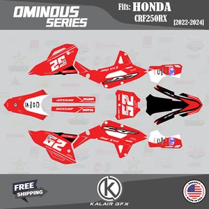 Kit Gráficos para Honda CRF250RX CRF 250RX (2022-2024) Ominous - ROJO-BLANCO - Imagen 1 de 6