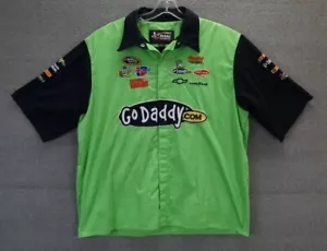Nascar Mark Martin Go Daddy Pit Crew Button Up Shirt Chase Authentics Size 2XL - Picture 1 of 8