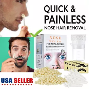 Hartwachs Bohnen Perlen für Schmerzlose Nase Ohr Haarentfernung Home Kit Waxing Clean USA - Bild 1 von 15