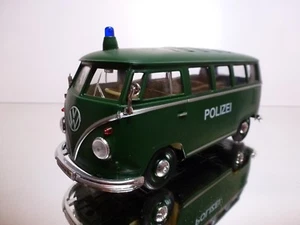 WELLY 22095 VW VOLKSWAGEN T1 MICROBUS 1962 POLIZEI - GREEN 1:24? GOOD CONDITION - Imagen 1 de 1