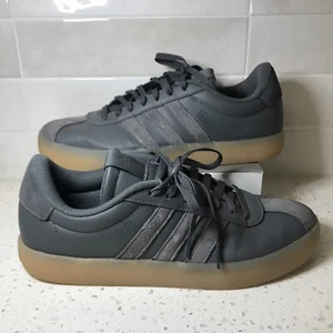 Adidas VL Court 3.0 Mens Size 11 Grey Leather Gum Low Sneaker Shoes ID9081 - Picture 1 of 7