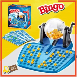 Fun Mini Bingo Game Bingo Card Ball Chip Machine Set Family Party Kids Gift Toy - Picture 1 of 7