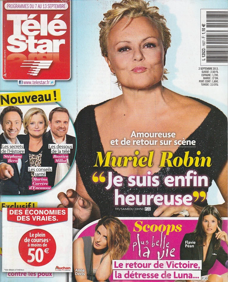 Télé Star N°1927 - 02/09/2013 - Muriel Robin - Claude François - Patrick Swayze - Image 1 of 1
