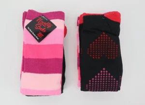 HOT PIES DAMAS 4 PARES RAYAS/PUNTOS CALCETINES HASTA LA RODILLA ZAPATO TALLA 4-10 - Imagen 1 de 5