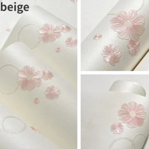 300*53cm Pastoral Floral Embossed Bedroom Wallpaper Self-adhesive Sticker Decor - Picture 1 of 17