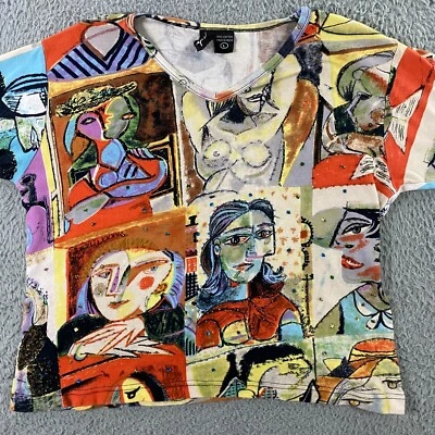 Top vintage Pablo Picasso para mujer grande arte para usar cubismo abstracto lentejuelas Y2K Foto 1 de 4