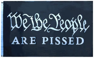 We El Gente Son Pissed Negro Blanco Premium 3x5 3'x5' 68D Tejido Poli Nylon - Imagen 1 de 4