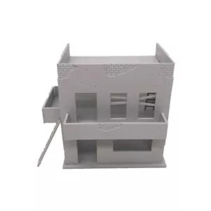 Outland Models Miniature Damaged Ruin House Background Building 1:72 - Picture 1 of 2
