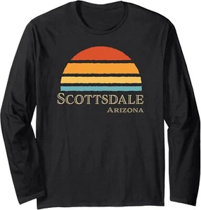 Retro Scottsdale Arizona Long Sleeve T-Shirt - Picture 1 of 6