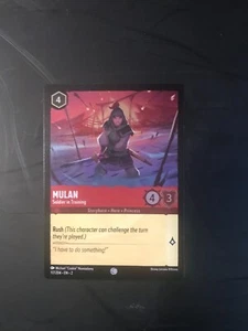 Disney Lorcana Cold FOIL Mulan Soldier in Training Error/Errata - EN2 117- NM - Picture 1 of 2