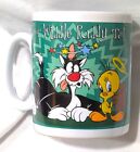 WB Sylvester Tweety Mug Puddy Tat Sucker For Punishment 1996 LOONEY TOONS Cup