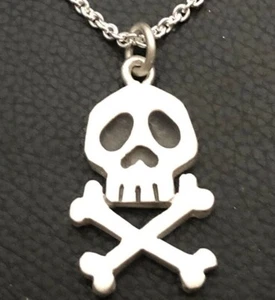 COLGANTE CALAVERA HARLOCK CAPITÁN ESPACIAL GRANDE DE PLATA ESTERLINA MJG. Con cadena - Imagen 1 de 4