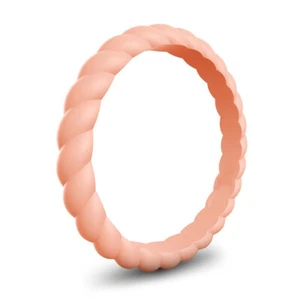 Women Silicone Wedding Engagement Ring Flexible Rubber Band Gym Sports Size4-10∆ - Picture 1 of 29